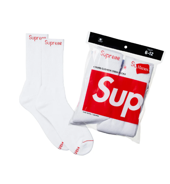 Supreme / Hanes Crew Socks (4 Pack)