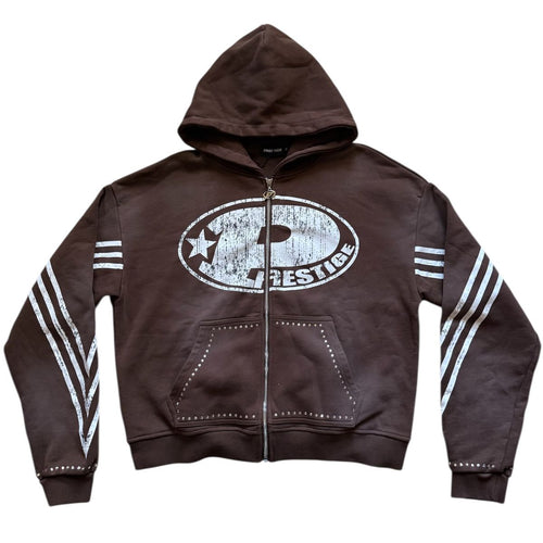 Prestige Big P Zip-Up Hoodie - Brown