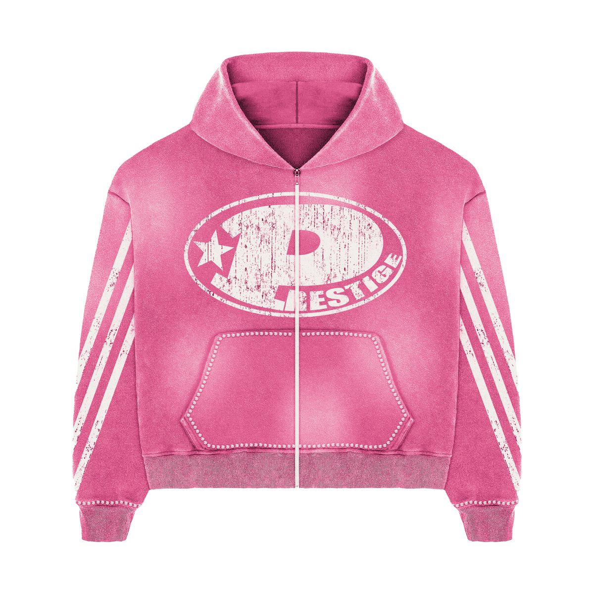 Prestige Big P Zip-Up Hoodie - Pink