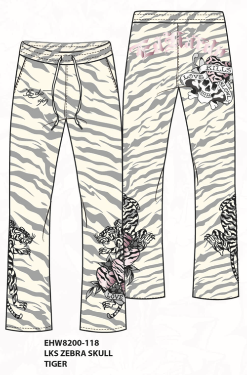 LKS Zebra Skull Sweatpant