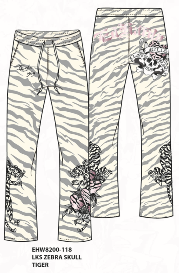 LKS Zebra Skull Sweatpant
