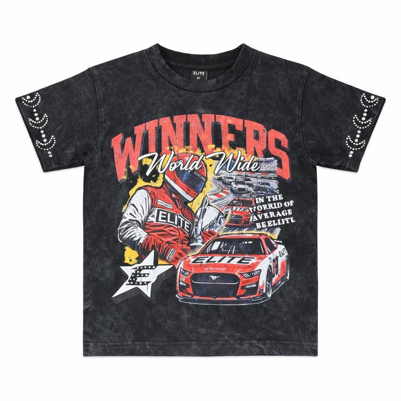 Elite Premium Denim Winners Premium Embellished Kids Tee