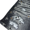 Elite Premium Denim Faded Embellished Denim Shorts – Black Wash