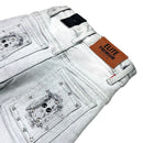 Elite Premium Denim Flint Embellished Denim Shorts – Grey Wash