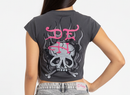 3 Polka Dot Hearts Cap Sleeve Tee