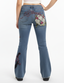 3 Polka Dot Hearts Bootcut Jean