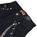 Elite Premium Denim Winners Embellished Denim Shorts – Jet Black