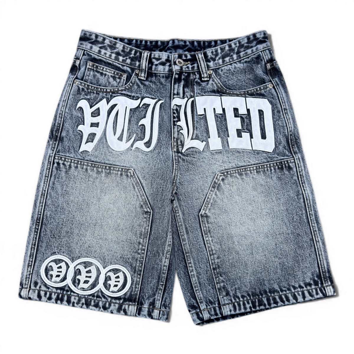 VTILTED Formula Jorts – Blue Wash