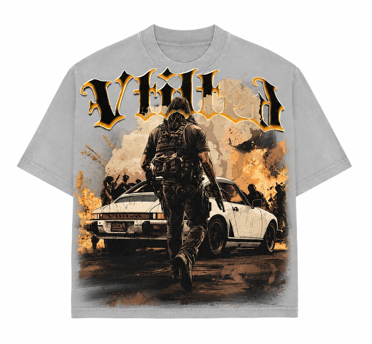 Vtilted Men's Warzone Graphic Tee - Gray