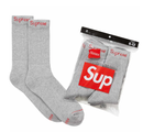 Supreme / Hanes Crew Socks (4 Pack) - Heather Grey