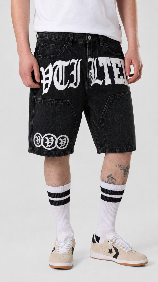 VTILTED Formula Jorts – Black Wash