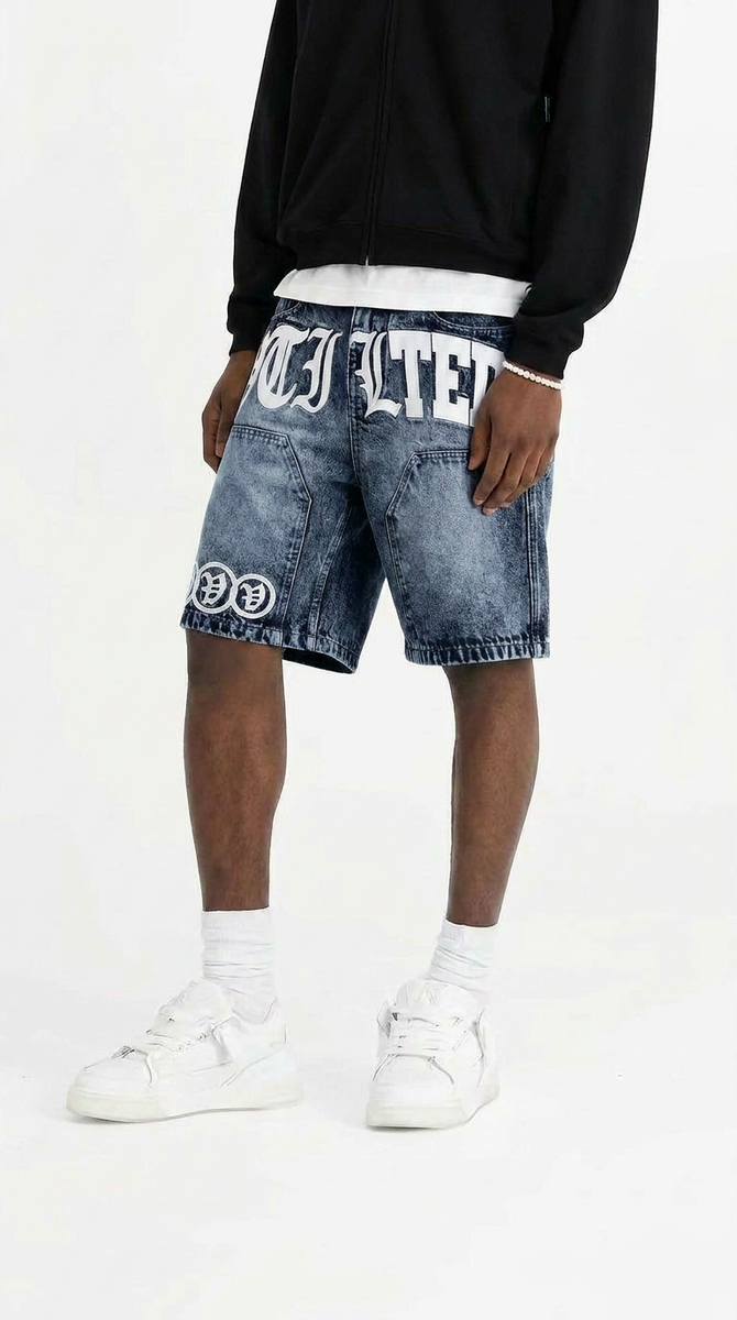 VTILTED Formula Jorts – Blue Wash