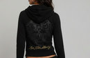 Panther Cropped Zip Hoodie