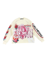 VALABASAS “Risky” Long Thermal Tee – Cream