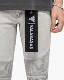 VALABASAS Mr. Biker Snow Grey Skinny Jeans