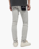 VALABASAS Mr. Biker Snow Grey Skinny Jeans