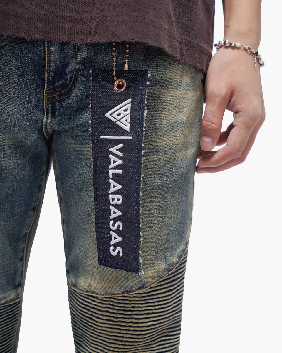 VALABASAS Mr. Biker Vintage Blue Skinny Jeans