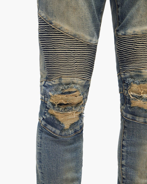 VALABASAS Mr. Biker Vintage Blue Skinny Jeans