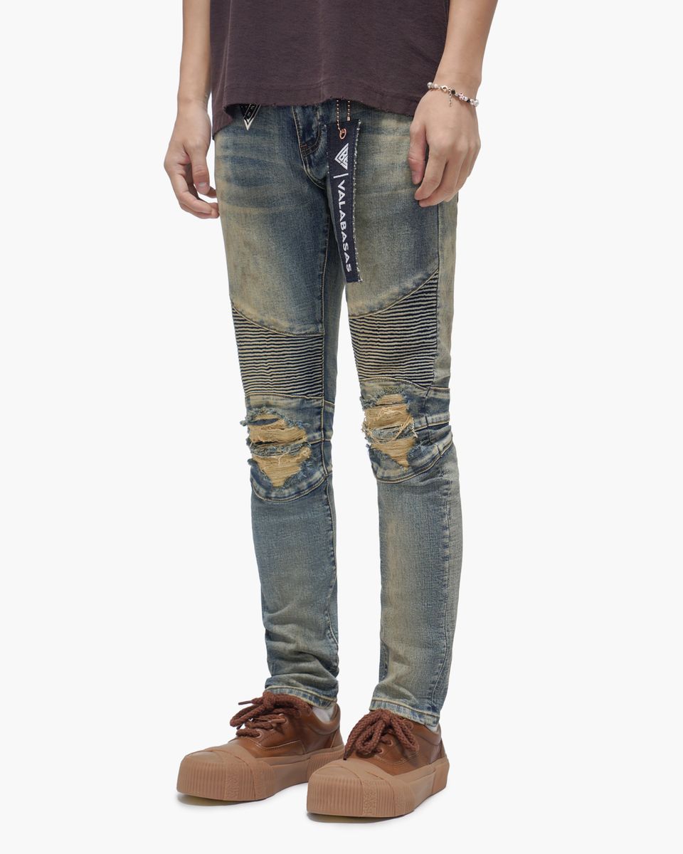 VALABASAS Mr. Biker Vintage Blue Skinny Jeans