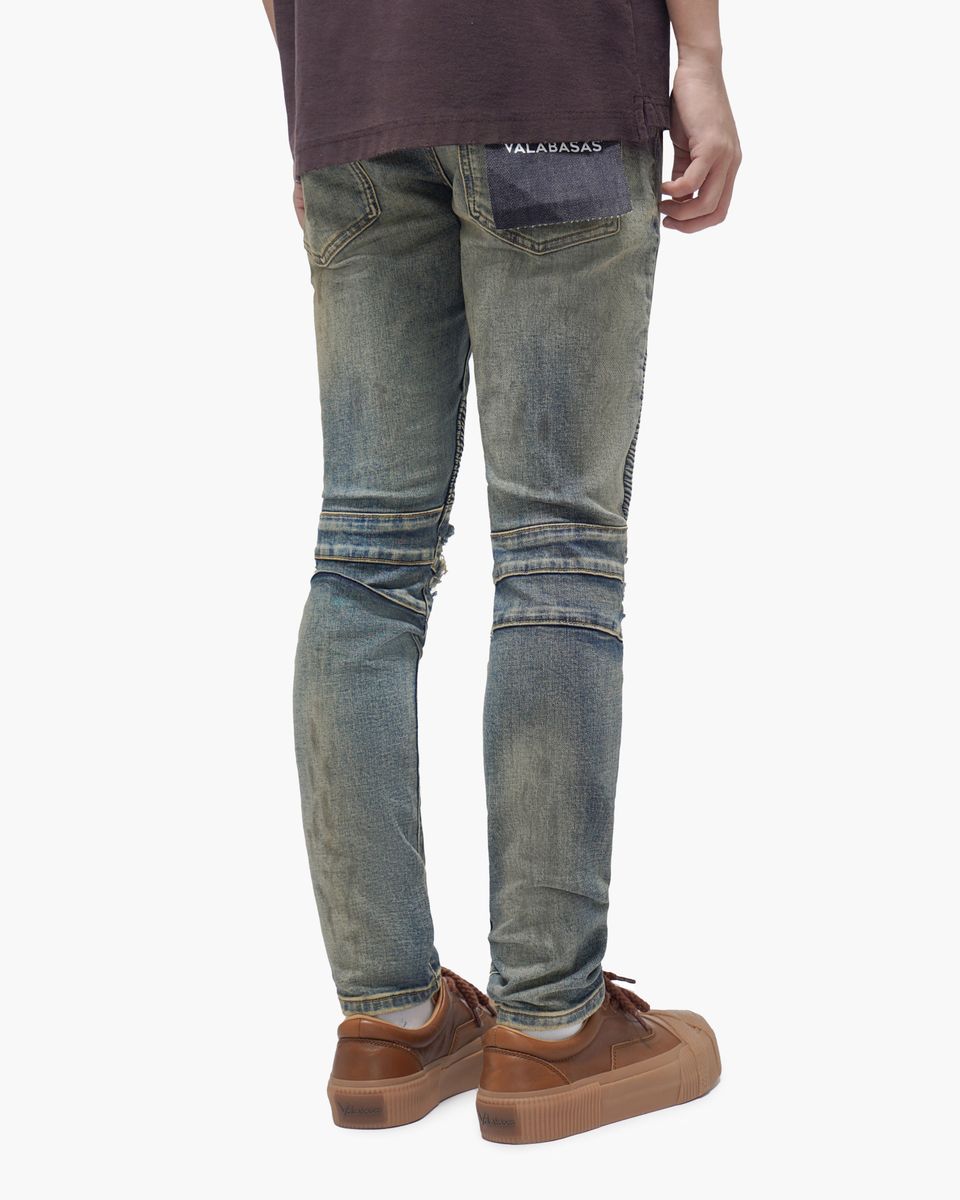 VALABASAS Mr. Biker Vintage Blue Skinny Jeans