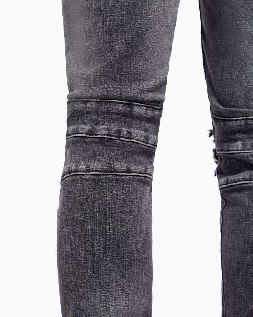 VALABASAS Mr. Biker Grey Skinny Jeans