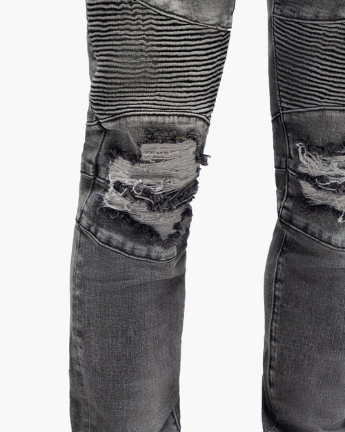 VALABASAS Mr. Biker Grey Skinny Jeans