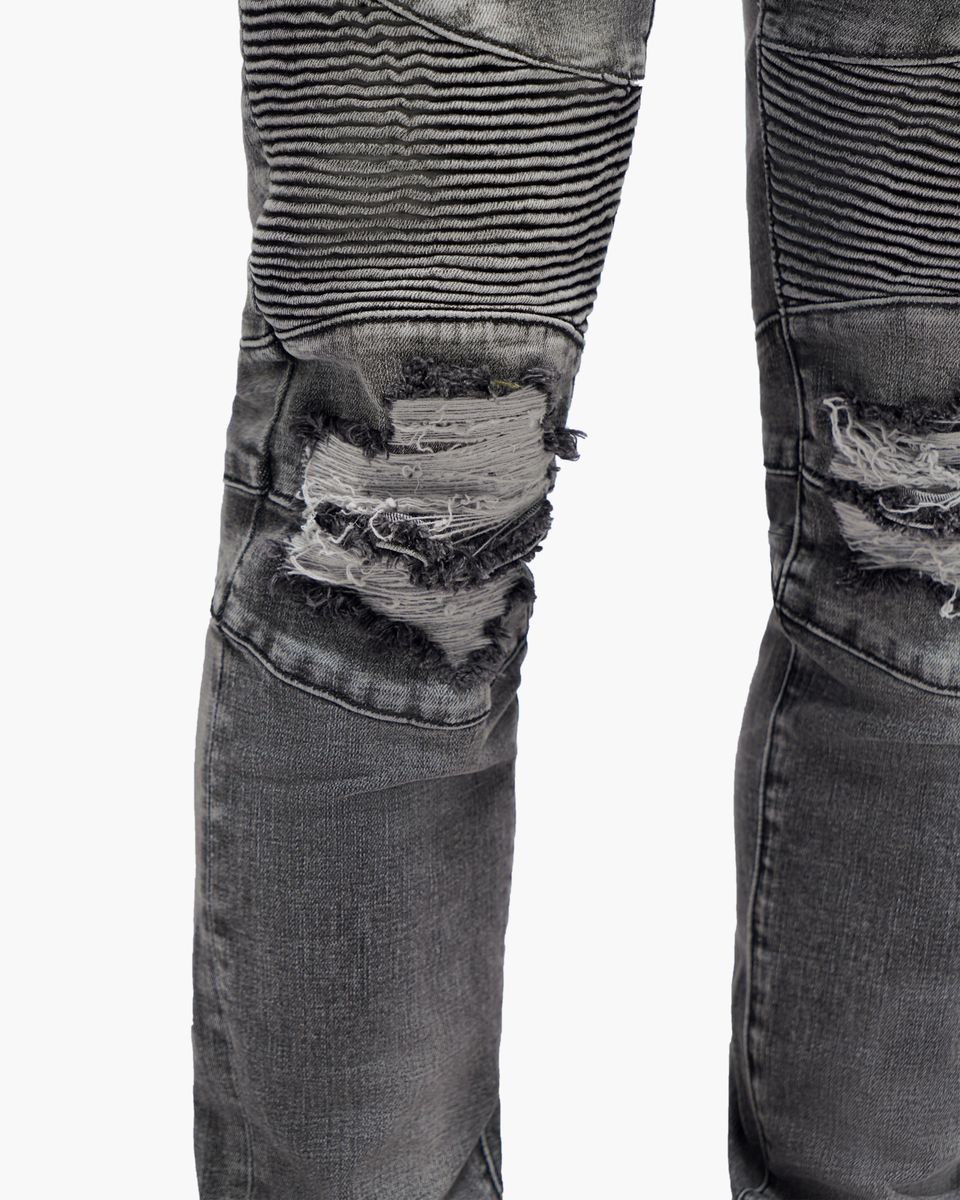 VALABASAS Mr. Biker Grey Skinny Jeans