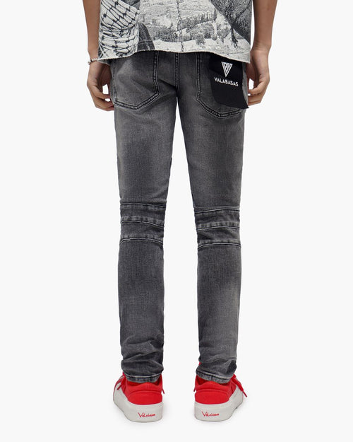 VALABASAS Mr. Biker Grey Skinny Jeans