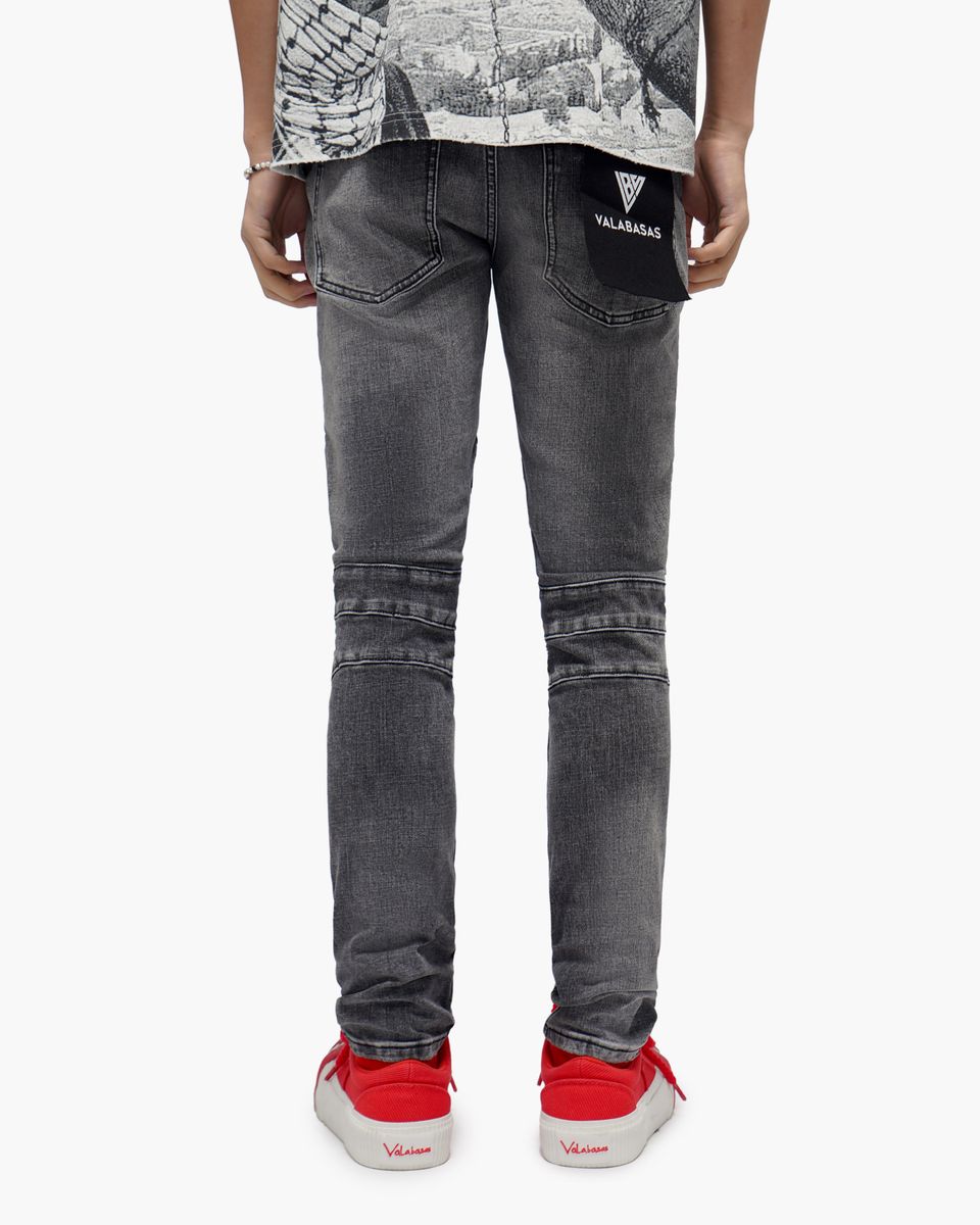 VALABASAS Mr. Biker Grey Skinny Jeans