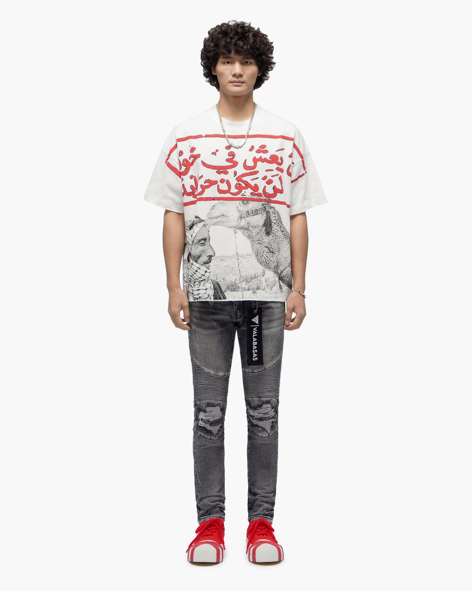 VALABASAS Mr. Biker Grey Skinny Jeans