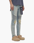 VALABASAS Mr. Biker Light Wash Skinny Jeans