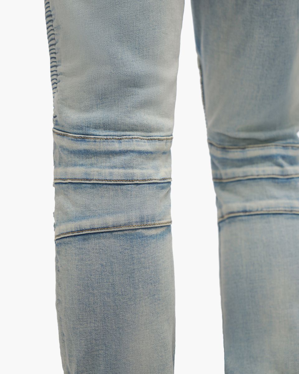 VALABASAS Mr. Biker Light Wash Skinny Jeans