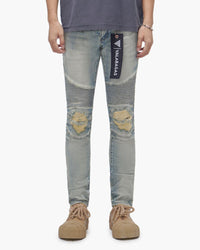 VALABASAS Mr. Biker Light Wash Skinny Jeans