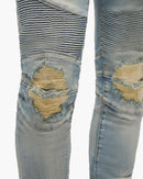 VALABASAS Mr. Biker Light Wash Skinny Jeans
