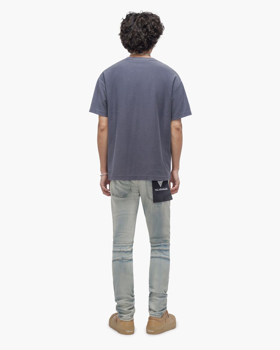 VALABASAS Mr. Biker Light Wash Skinny Jeans