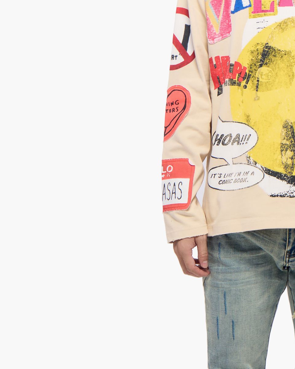 VALABASAS My Name Is Cream Long Sleeve Tee