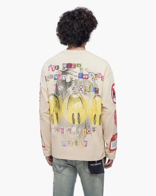 VALABASAS My Name Is Cream Long Sleeve Tee