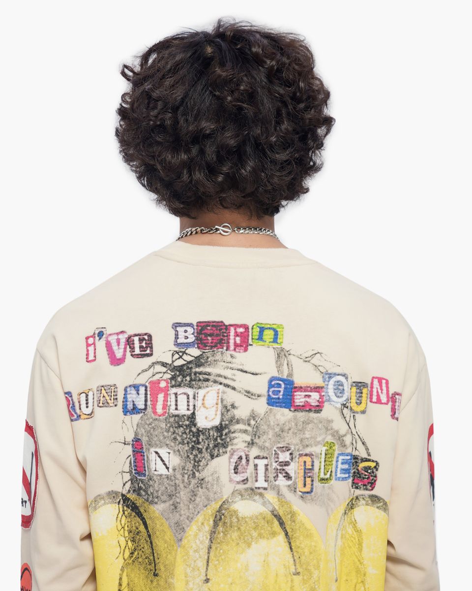 VALABASAS My Name Is Cream Long Sleeve Tee