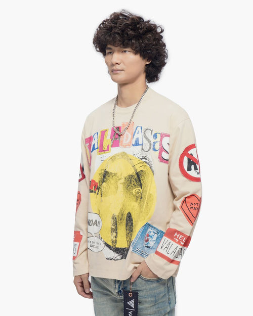 VALABASAS My Name Is Cream Long Sleeve Tee