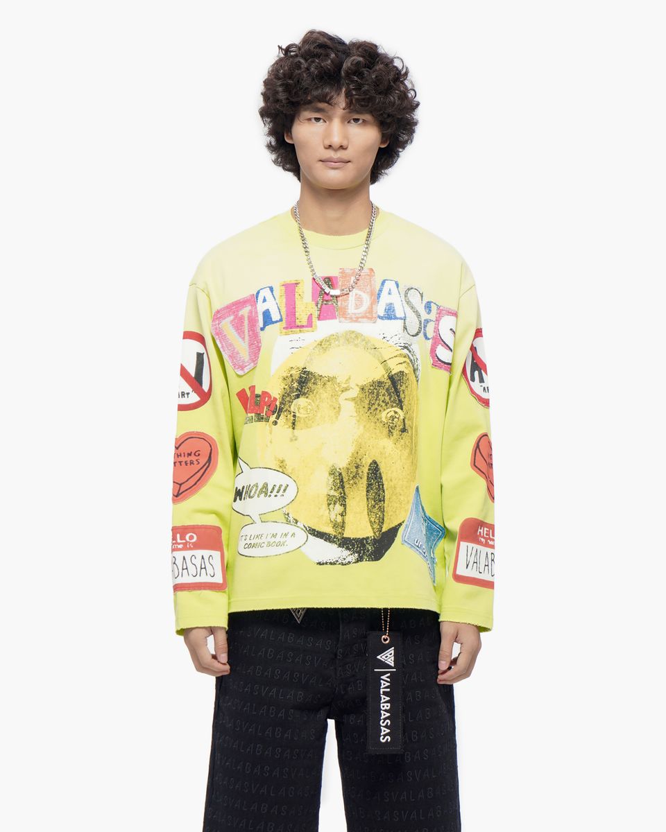 VALABASAS My Name Is Highlighter Long Sleeve Tee