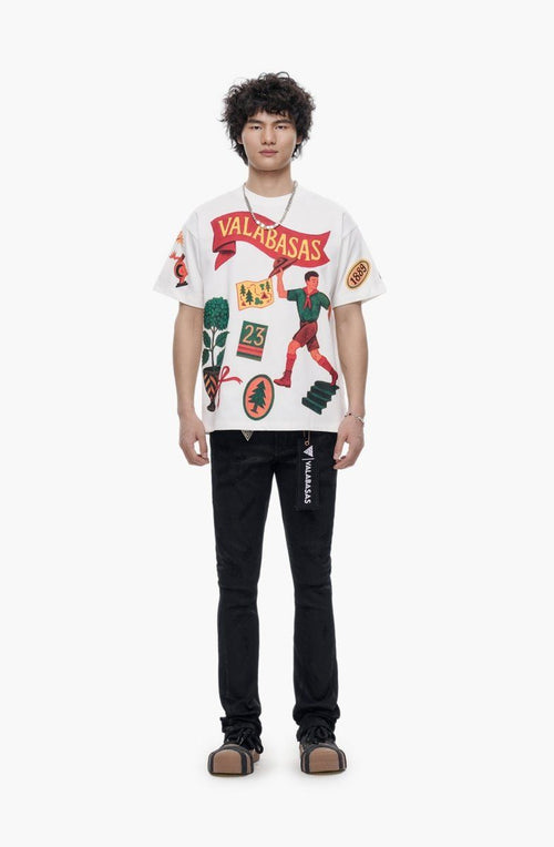 Wired Black Waxed Stacked Jeans