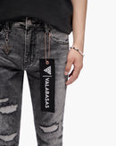 VALABASAS "Ilyas" Grey Wash Skinny Jeans