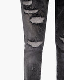 VALABASAS "Ilyas" Grey Wash Skinny Jeans
