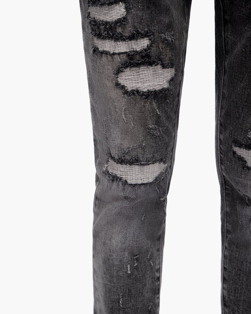VALABASAS "Ilyas" Grey Wash Skinny Jeans