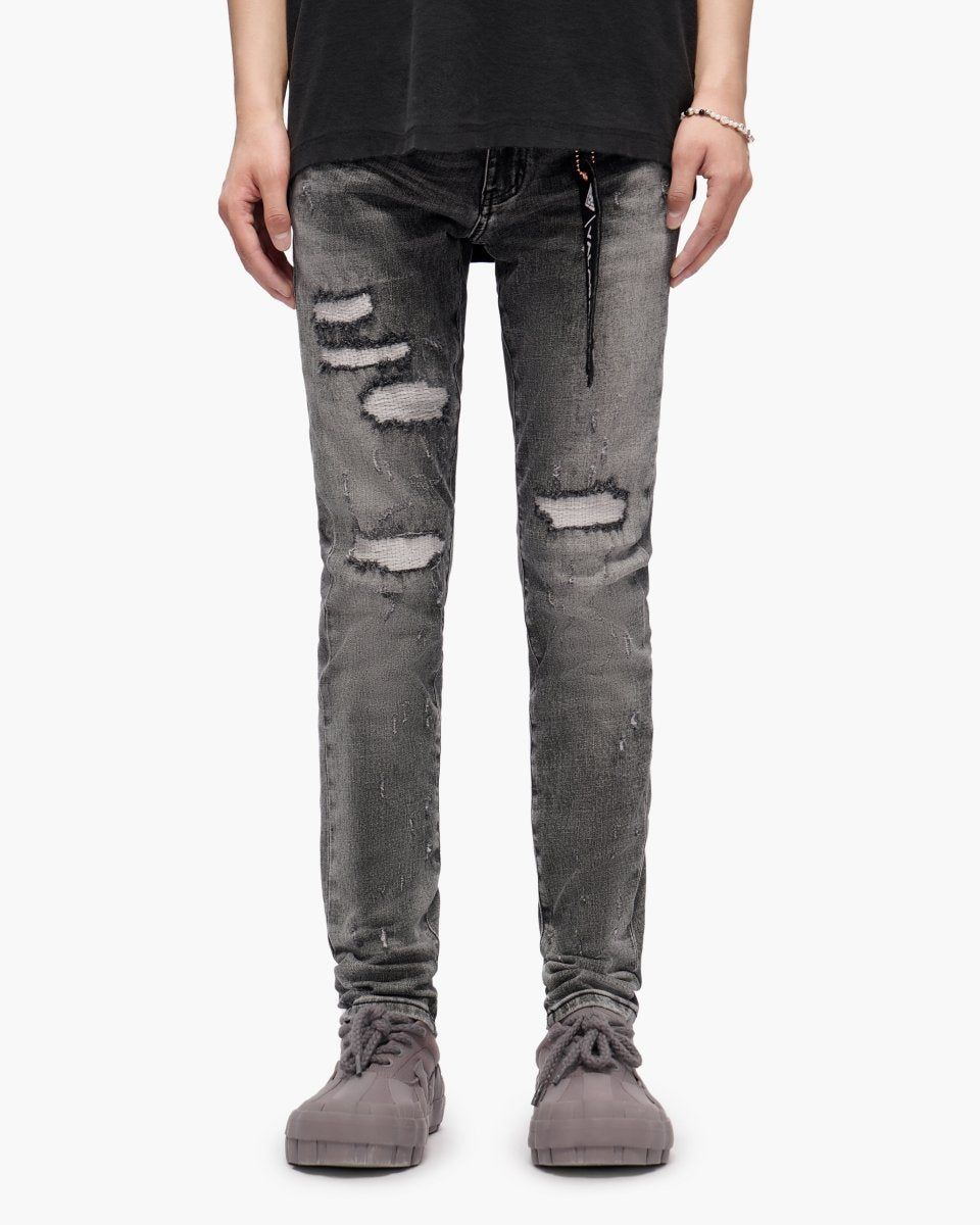 VALABASAS "Ilyas" Grey Wash Skinny Jeans