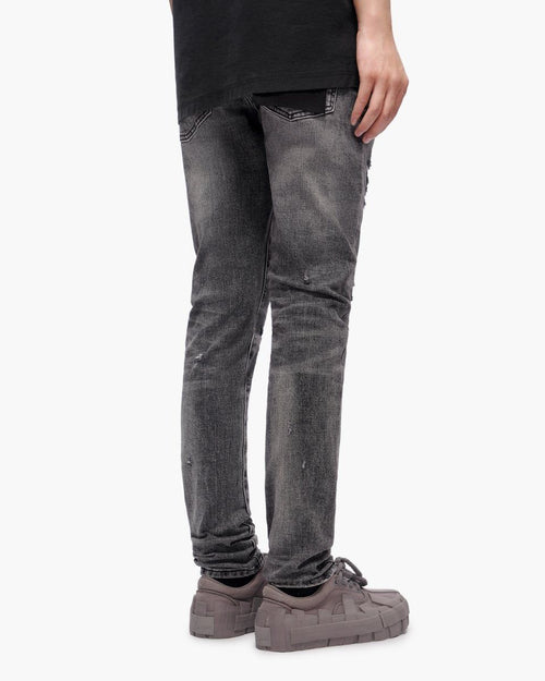 VALABASAS "Ilyas" Grey Wash Skinny Jeans