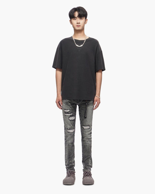 VALABASAS "Ilyas" Grey Wash Skinny Jeans
