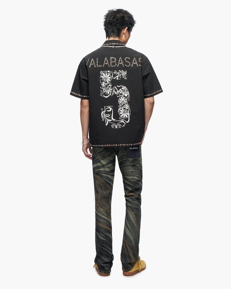 VALABASAS "Framework" Black Button Down Shirt