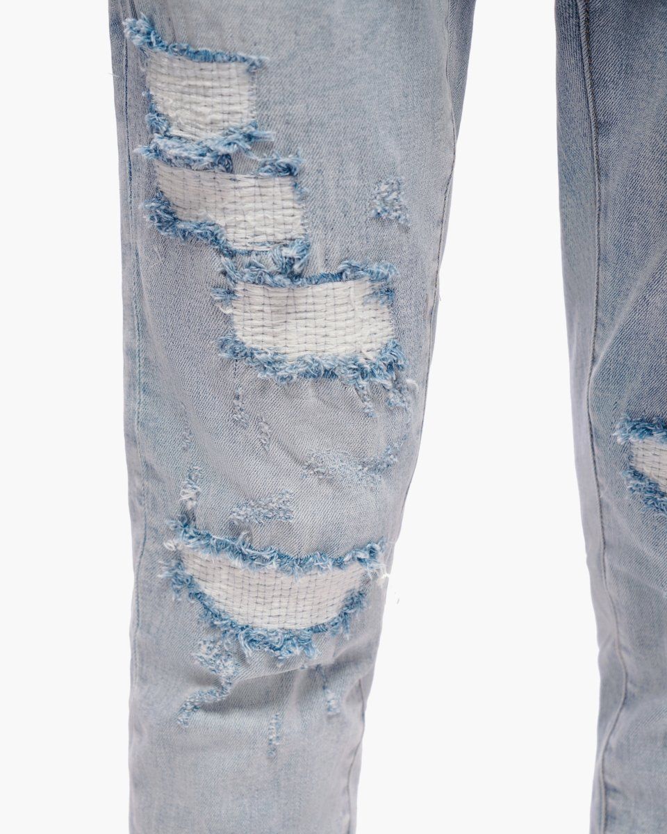 VALABASAS "Ilyas" Light Blue Wash Skinny Jeans