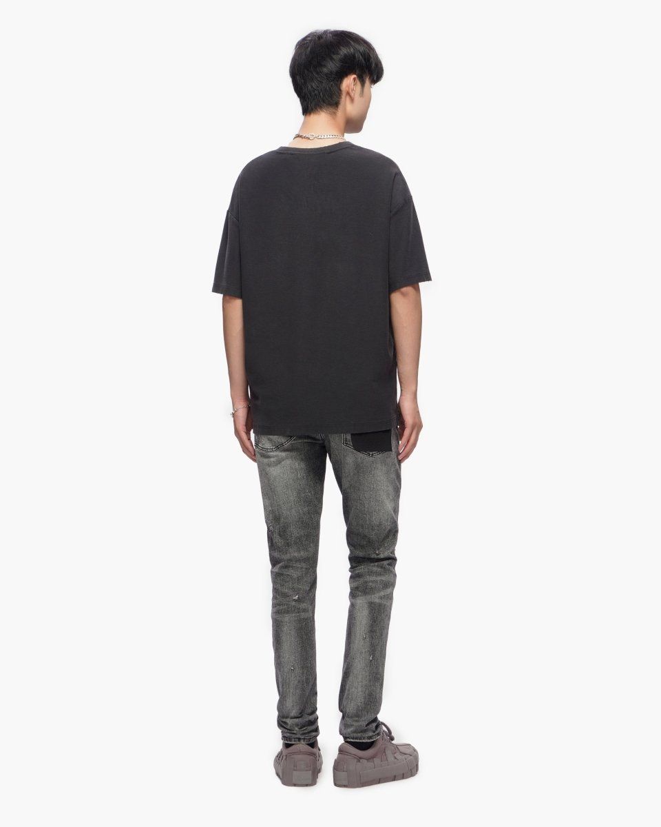 VALABASAS "Ilyas" Grey Wash Skinny Jeans